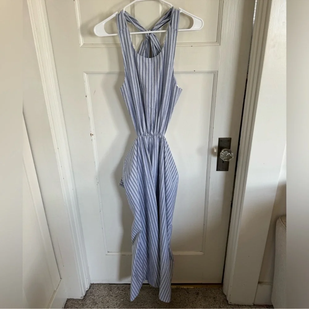 NWT J. Crew Collection Twist-back midi dress‎ in stripe size 8